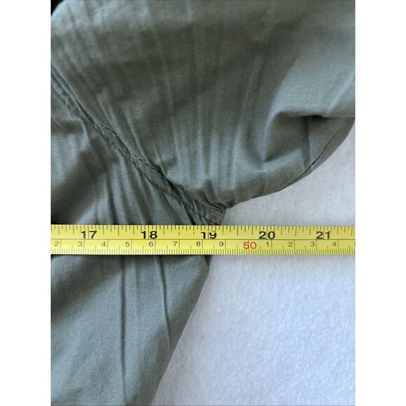 Decree Utility Jacket Women M Olive Green Drawstring Parka Boho Casual‎ - Picture 3 of 6